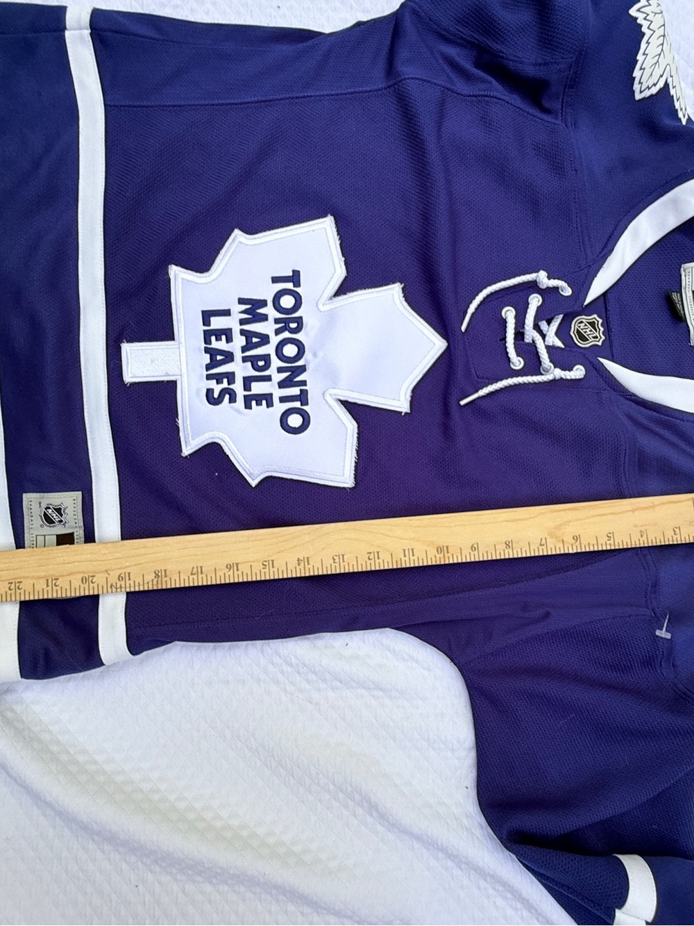 Reebok Purple and White Toronto Maple Leafs Hockey Jersey - Picture 6 of 7